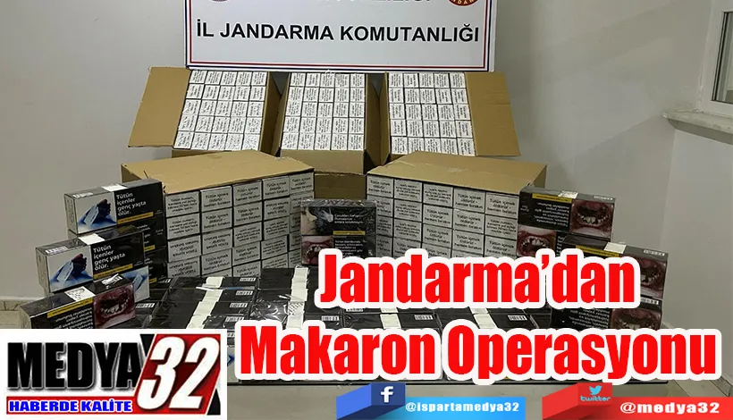 Jandarma’dan  Makaron Operasyonu 
