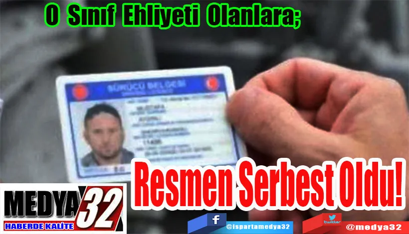 B Sınıfı Ehliyeti Olanlara;  Resmen Serbest Oldu!