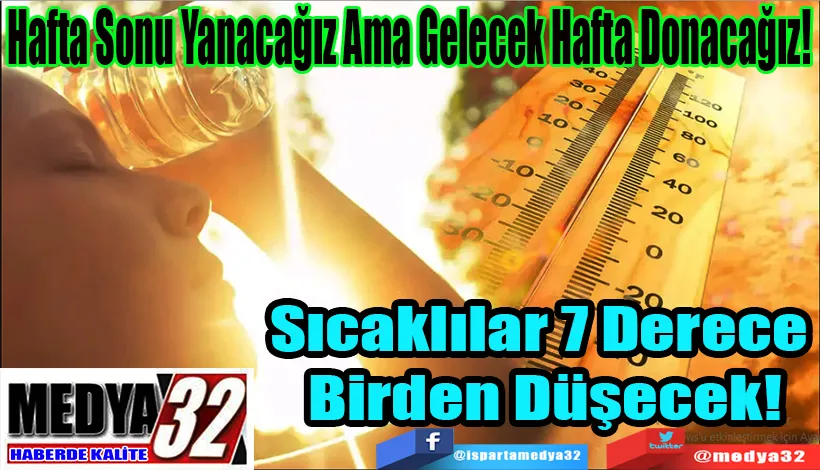 Hafta Sonu Yanacağız Ama Gelecek Hafta Donacağız!  Sıcaklılar 7 Derece  Birden Düşecek! 