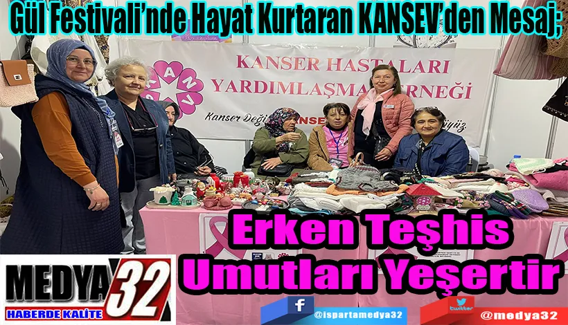 Gül Festivali’nde Hayat Kurtaran KANSEV’den Mesaj,  Erken Teşhis Umutları Yeşertir