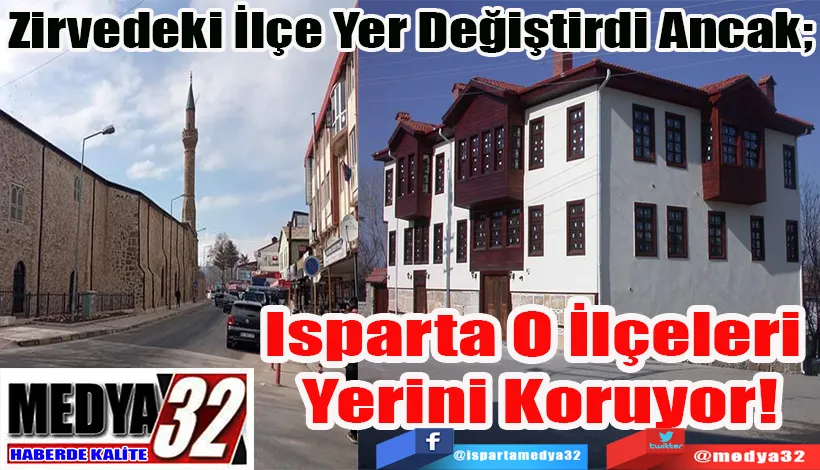 Zirvedeki İlçe Yer Değiştirdi Ancak;  Isparta O İlçeleri  Yerini Koruyor! 