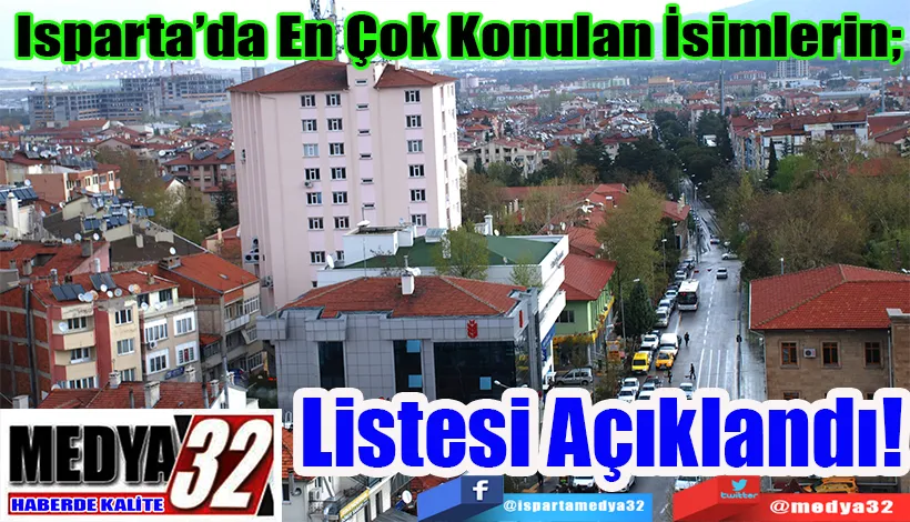 Isparta’da En Çok Konulan İsimlerin;  Listesi Açıklandı!