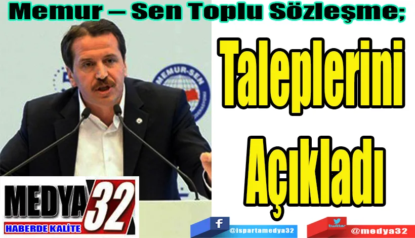  Memur – Sen Toplu Sözleşme;  Taleplerini Açıkladı