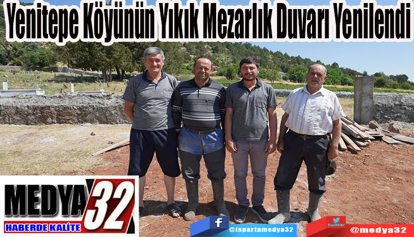 Yenitepe Köyünün Yıkık  Mezarlık Duvarı Yenilendi 