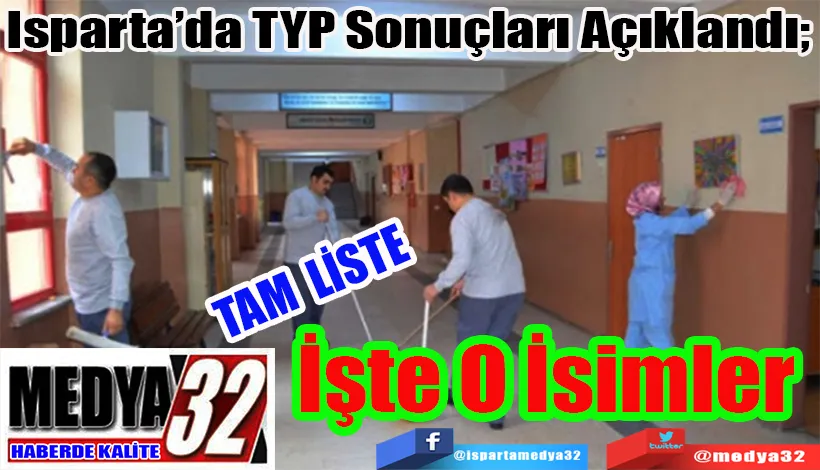 Isparta’da TYP Sonuçları Açıklandı;  İşte O İsimler 