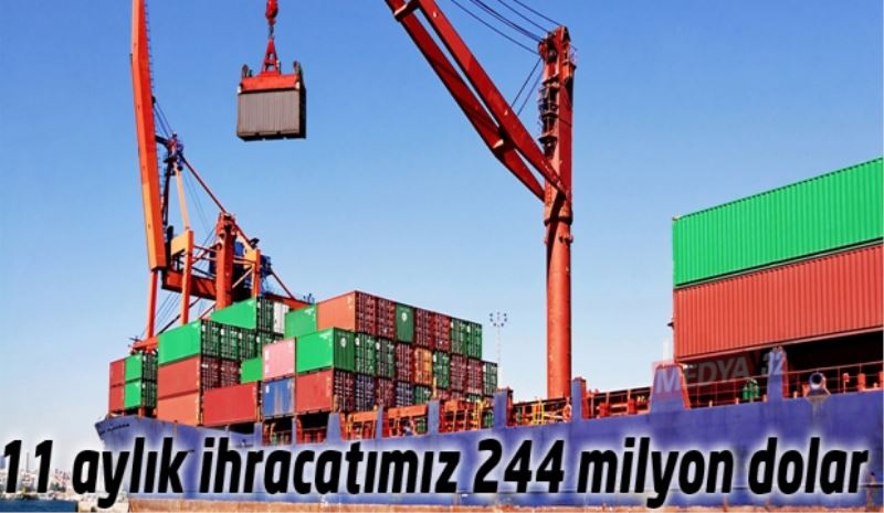 11 aylık ihracatımız 244 milyon dolar 