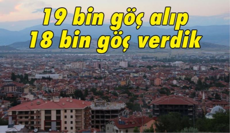 19 bin göç alıp,18 bin göç verdik