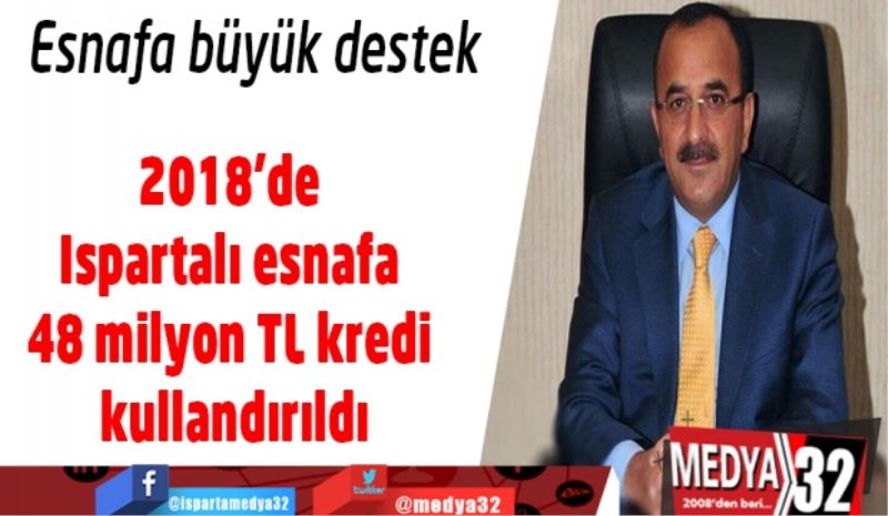 2018’de Ispartalı esnafa 48 milyon TL kredi kullandırıldı