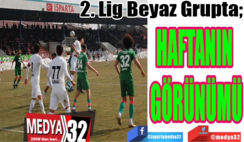 2. Lig Beyaz Grupta; 
HAFTANIN 
GÖRÜNÜMÜ
