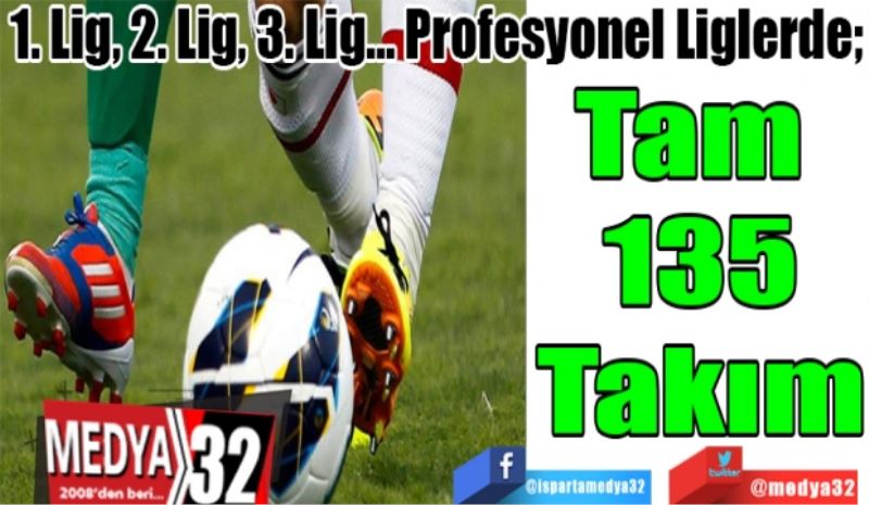 3. Lig, 2. Lig, 1. Lig… Profesyonel Liglerde; 
Tam 
135
Takım 
