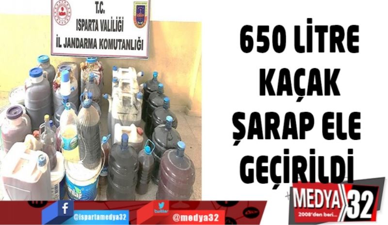 650 litre kaçak şarap ele geçirildi