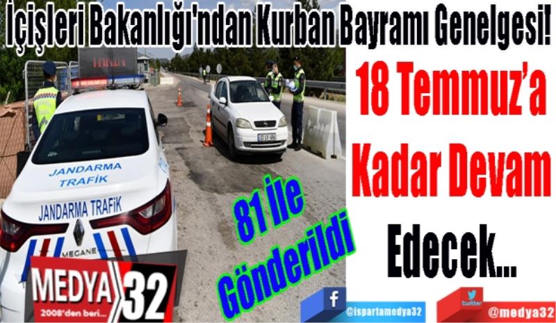 81 İle Gönderildi
İçişleri Bakanlığı