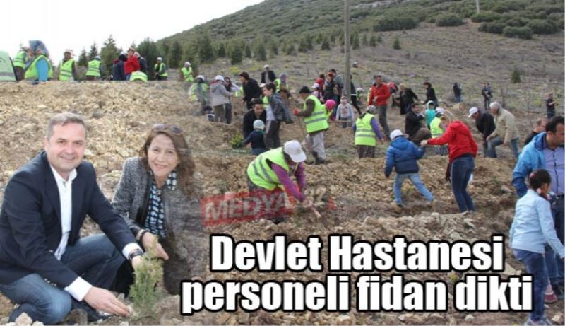 Devlet Hastanesi personeli fidan dikti 