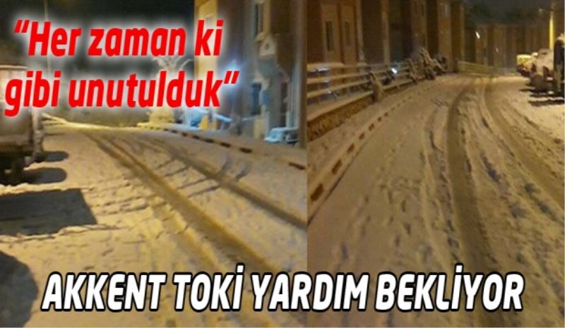 Akkent TOKİ yardım bekliyor
