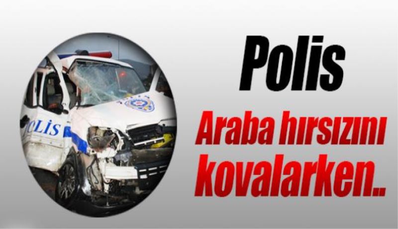 Araba hırsızını kovalarken...