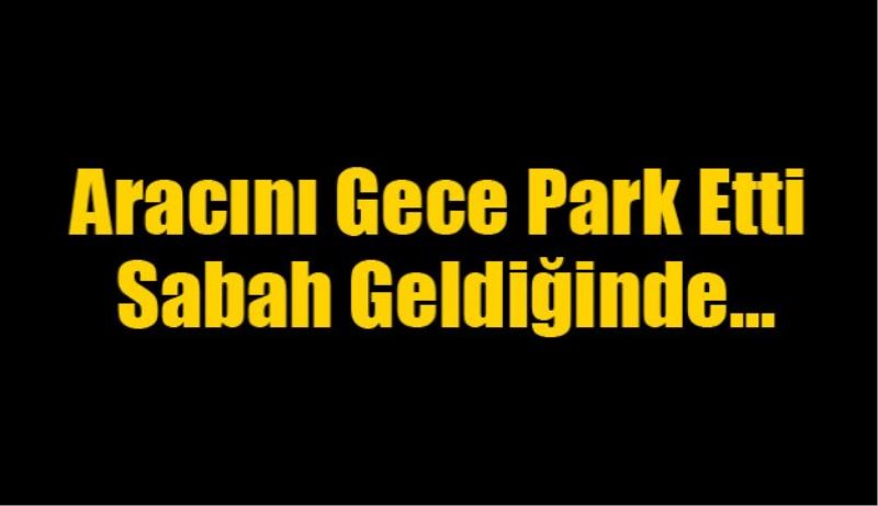 Aracını Gece Park Etti Sabah Geldiğinde...