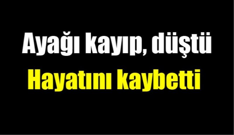 Ayağı kayıp, düştü hayatını kaybetti
