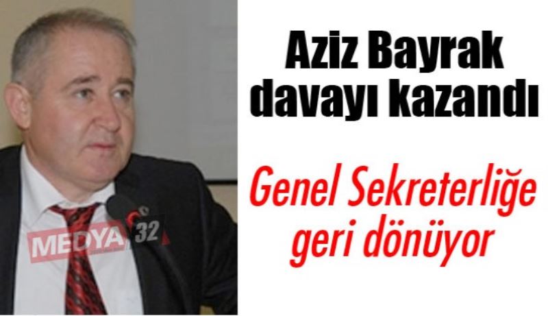 Aziz Bayrak davayı kazandı, geri dönüyor