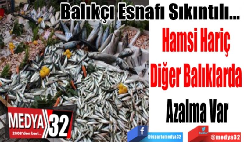 Balıkçı Esnafı Sıkıntılı... 
Hamsi Hariç 
Diğer Balıklarda 
Azalma Var
