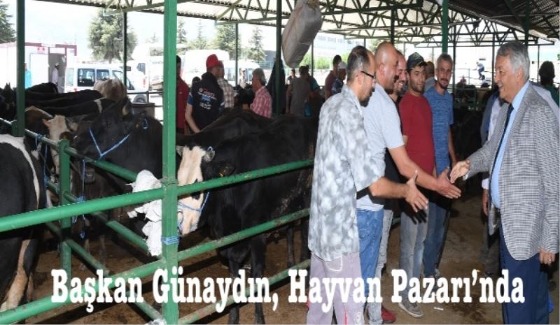 Başkan Günaydın, Hayvan Pazarında incelemelerde bulundu