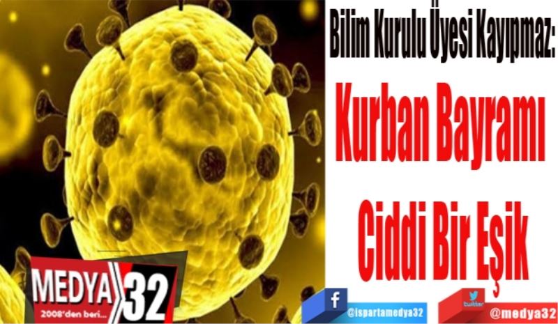 Bilim Kurulu Üyesi Kayıpmaz: 
Kurban Bayramı 
Ciddi Bir Eşik
