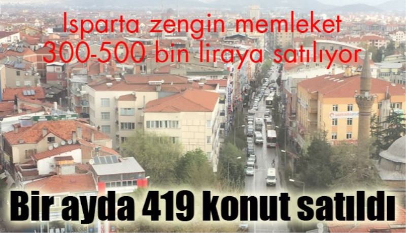 Bir ayda 419 konut satıldı