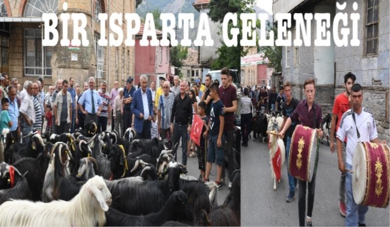Bir Isparta geleneği/ Kurbanlıkları törenle indirdiler
