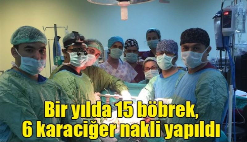 Bir yılda 15 böbrek, 6 karaciğer nakli yapıldı 