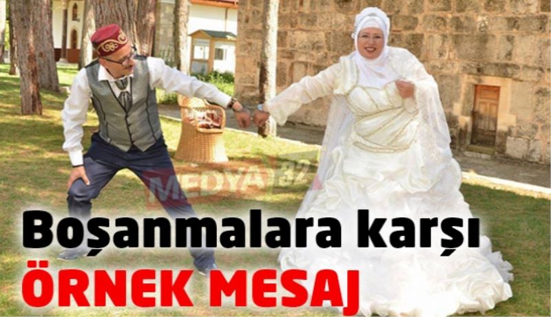 Boşanmalara karşı örnek mesaj