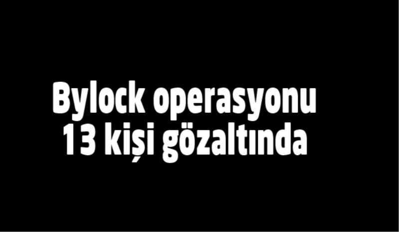 Bylock operasyonu 13 gözaltı