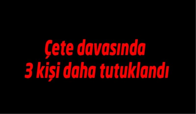 Çete davasında 3 kişi daha tutuklandı