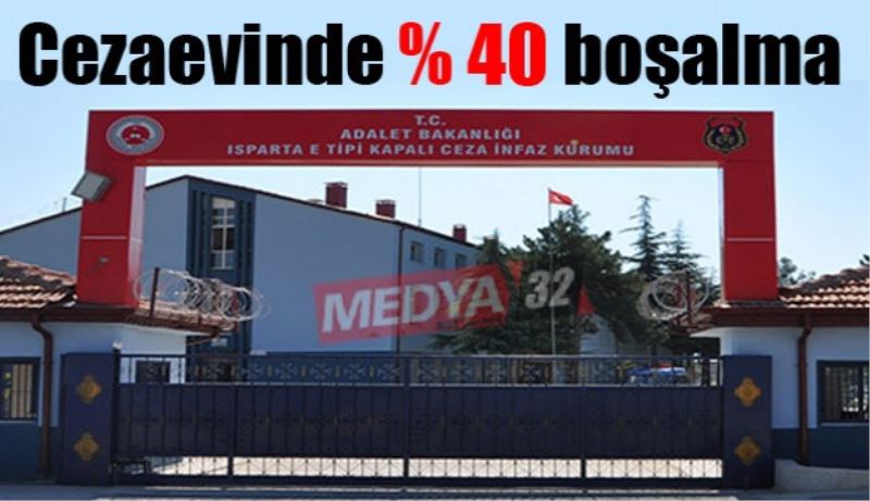 Cezaevinde  % 40 boşalma