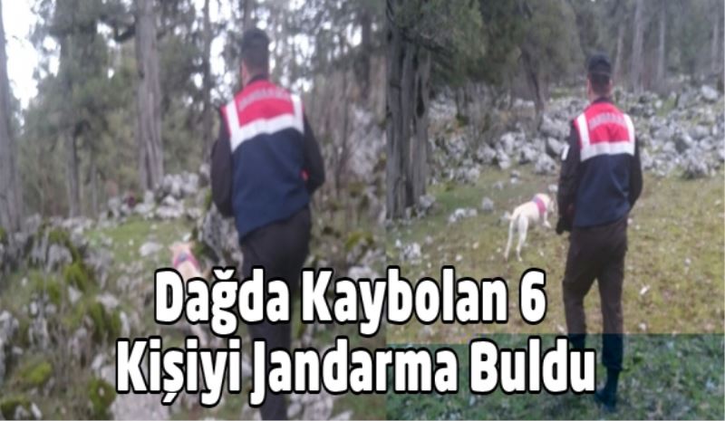 Dağda Kaybolan 6 Kişiyi Jandarma Buldu