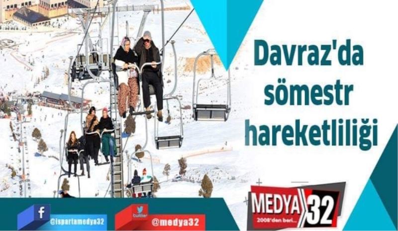 Davraz Kayak Merkezi’nde sömestr hareketliliği