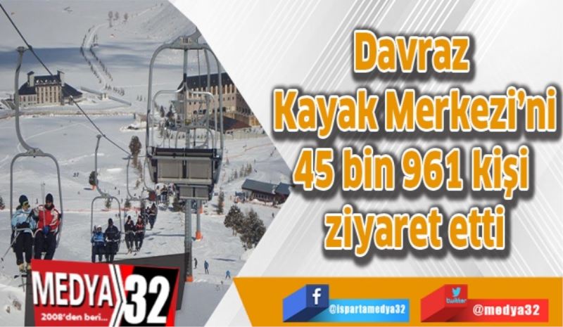 Davraz Kayak Merkezi’ni 45 bin 961 kişi ziyaret etti
