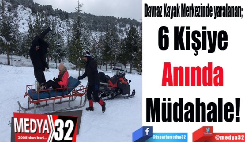 Davraz Kayak Merkezinde yaralanan; 
6 Kişiye 
Anında 
Müdahale! 
