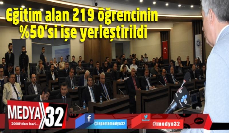 Eğitim alan 219 öğrencinin %50’si işe yerleştirildi
