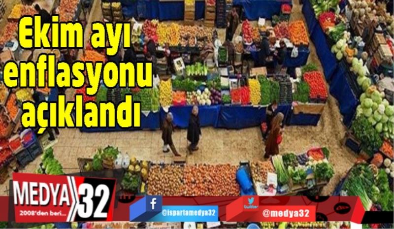 Ekim ayı enflasyonu açıklandı