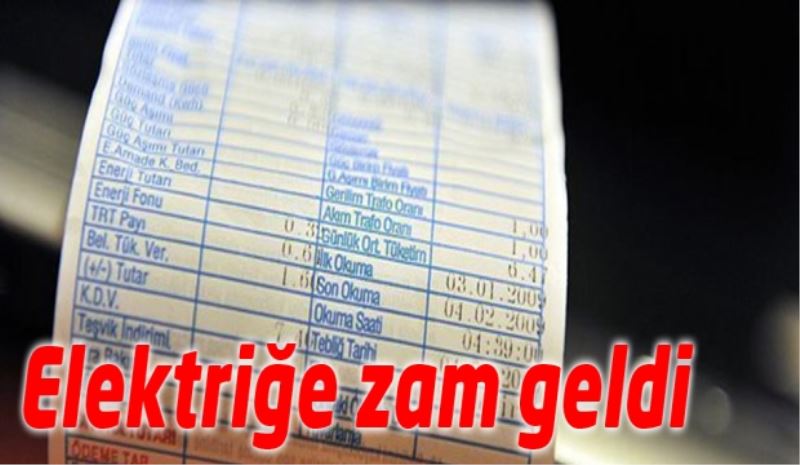 Elektriğe zam geldi!