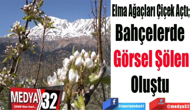 Elma Ağaçları Çiçek Açtı;
Bahçelerde 
Görsel Şölen
Oluştu 
