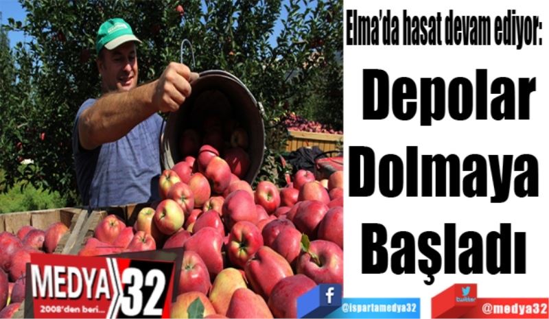 Elma’da hasat devam ediyor: 
Depolar
Dolmaya 
Başladı 
