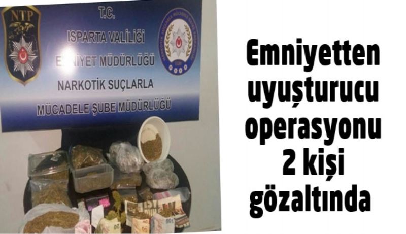 Emniyetten uyuşturucu operasyonu 2 kişi gözaltında 