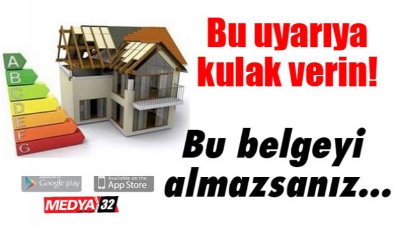 Enerji Kimlik Belgesi almayan alım satım kiralama yapamayacak 