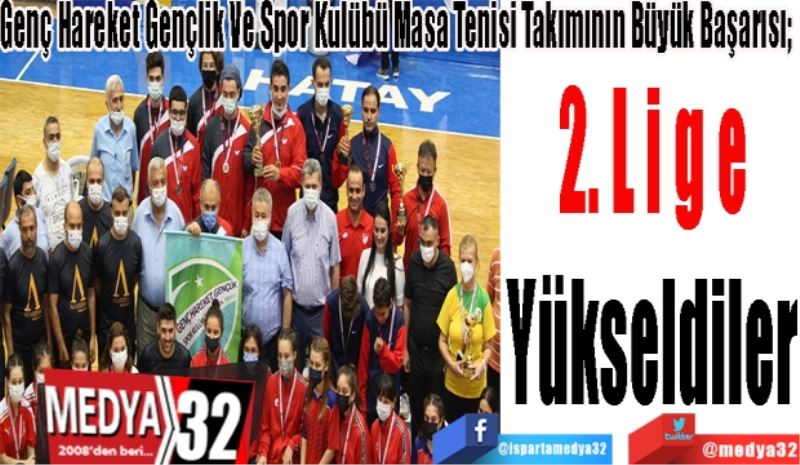Genç Hareket Gençlik Ve Spor Kulübü Masa Tenisi Takımının Büyük Başarısı; 
2. Lige
Yükseldiler 
