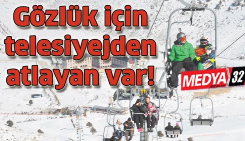 Gözlük için telesiyejden atlayan var!