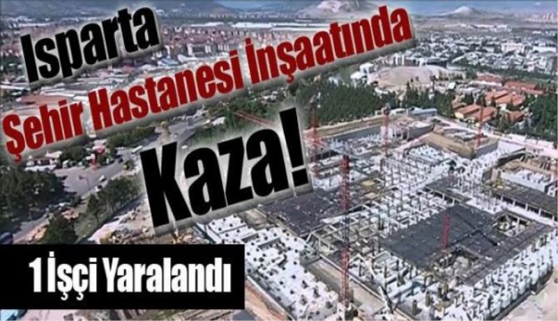 Hastane inşaatında kaza