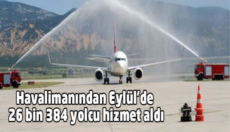 Havalimanından Eylül’de 26 bin 384 yolcu hizmet aldı
