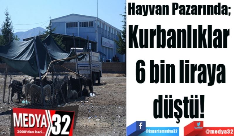 Hayvan Pazarında; 
Kurbanlıklar 
6 bin liraya
düştü! 
