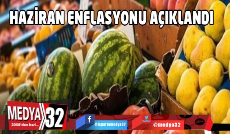 Haziran enflasyonu açıklandı