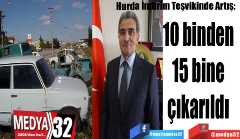 Hurda İndirim Teşvikinde Artış: 
10 binden 
15 bine 
çıkarıldı 
